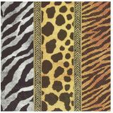 40x Safari dieren 3-laags servetten dieren prints 33 x 33 cm - Zebra - Luipaard - Tijger