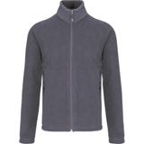 Kariban Fleece vest - donkergrijs - rits - warme winter sweater - trui - heren - polyester