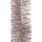 4x Kerstslingers lichtroze 270 cm - Guirlande folie lametta - Lichtroze kerstboom versieringen