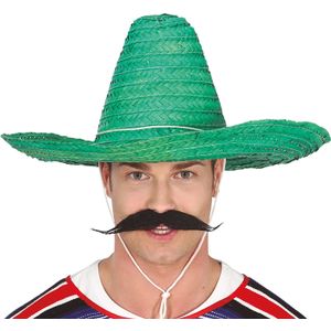 Guirca Mexicaanse Sombrero hoed voor heren - carnaval/verkleed accessoires - groen