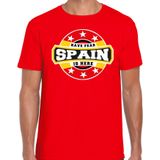 Have fear Spain is here t-shirt met sterren embleem in de kleuren van de Spaanse vlag - rood - heren - Spanje supporter / Spaans elftal fan shirt / EK / WK / kleding