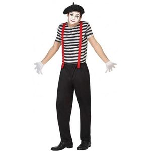 Mime clowns heren kostuum