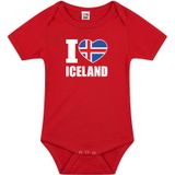 I love Iceland baby rompertje rood jongens en meisjes - Kraamcadeau - Babykleding - IJsland landen romper