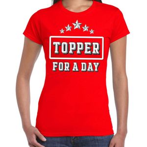 Topper for a day concert t-shirt voor de Toppers rood dames - feest shirts