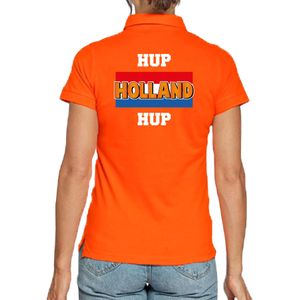 Oranje fan poloshirt voor dames - Hup Holland hup - Holland / Nederland supporter - EK/ WK shirt / outfit