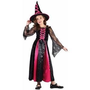 Roze heks jurkje voor meisjes - heksenjurkje / kostuum