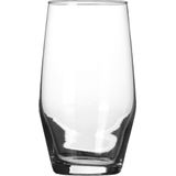 LAV Waterglazen tumblers Ella - transparant glas - 12x stuks - 500 ml - drinkglazen/sapglazen