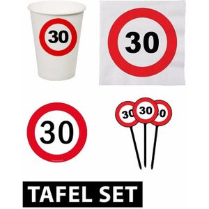 30 jaar stopbord tafel versiering set