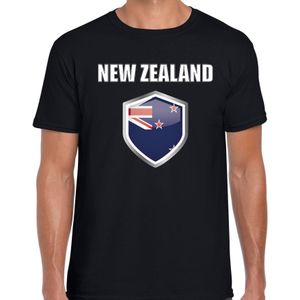 Nieuw Zeeland landen t-shirt zwart heren - Nieuw Zeelandse landen shirt / kleding - EK / WK / Olympische spelen New Zealand outfit