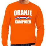 Grote maten oranje fan sweater voor heren - oranje kampioen - Holland / Nederland supporter - EK/ WK trui / outfit
