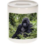 Dieren gorilla foto spaarpot 9 cm jongens en meisjes - Cadeau spaarpotten gorilla apen liefhebber