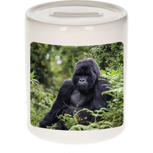 Dieren gorilla foto spaarpot 9 cm jongens en meisjes - Cadeau spaarpotten gorilla apen liefhebber