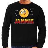 Funny emoticon sweater Jammie zwart voor heren -  Fun / cadeau trui