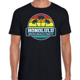 Honolulu zomer t-shirt / shirt Honolulu bikini beach party voor heren - zwart - Honolulu beach party outfit / vakantie kleding /  strandfeest shirt
