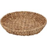 H&S Collection Broodmand - gevlochten riet - naturel - 35 x 35 x 6 cm