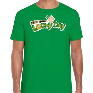 St. Patricks day t-shirt groen voor heren - Its your lucky day - Ierse feest kleding / outfit / kostuum