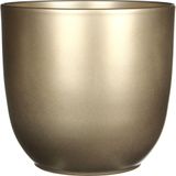 Mica - Plantenpot/bloempot - 4x stuks - keramiek - goud - D19/22 cm