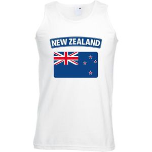 Nieuw Zeeland singlet shirt/ tanktop met Nieuw Zeelandse vlag wit heren