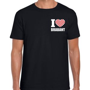 I love Brabant t-shirt zwart op borst voor heren - Brabant provincie shirt - supporter kleding
