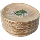 25x Duurzame en biologisch afbreekbare borden palmblad 25 cm - Milieuvriendelijk/ecologisch - Wegwerp bordjes