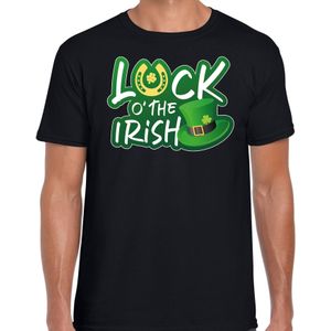 St. Patricks day t-shirt zwart voor heren - Luck of the Irish - Ierse feest kleding / outfit / kostuum