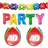 Folat - 40 jaar verjaardag versiering slingers/ballonnen/folie letters
