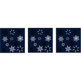 4x stuks velletjes kerst raamstickers sneeuwvlokken 30,5 cm - Raamversiering/raamdecoratie stickers kerstversiering