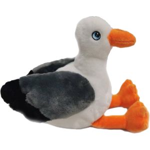 Pia Soft Toys Knuffeldier Meeuw - zachte pluche stof - premium kwaliteit knuffels - Vogels - 19 cm - Meeuwen