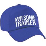 Bellatio Decorations cadeau pet/cap voor volwassenen - Awesome Trainer - blauw - geweldige trainer