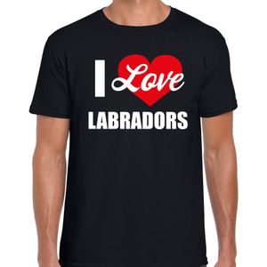 I love Labradors honden t-shirt zwart - heren - Labradors liefhebber cadeau shirt