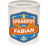 Kinder spaarpot voor Fabian - keramiek - naam spaarpotten