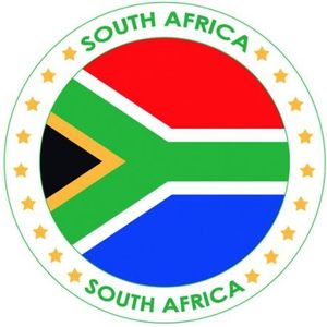 50x Bierviltjes Zuid-Afrika thema print - Onderzetters Zuid- Afrikaanse vlag - Landen decoratie feestartikelen
