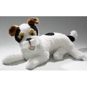 Liggende Pluche Knuffel Fox Terrier 42 cm