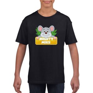 Mighty Mike t-shirt zwart voor kinderen - unisex - muizen shirt - kinderkleding / kleding