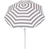 Grijs Gestreepte Strandparasol 180 cm