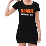 Zwart  jurkje met Oranje staat mij niet  dames - Zwart Koningsdag kleding