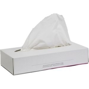 100x stuks 2-laags papieren tissues - make up doekjes - Navulverpakking voor tissuedozen/tissueboxen