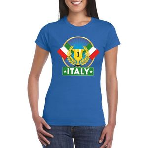 Blauw Italiaans kampioen t-shirt dames - Italie supporter shirt
