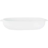 2x Witte ovenschalen 24 x 15,4 x 5,3 cm - Ovaal - Klassieke braadsledes - Ovenschotel schalen - Bakvorm/braadslede