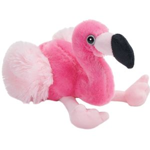 Pluche dieren knuffels Flamingo van 18 cm - Knuffeldieren vogels speelgoed