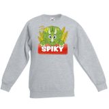 Spiky de dinosaurus sweater grijs voor kinderen - unisex - dino trui - kinderkleding / kleding