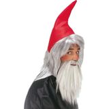 Kaboutermuts met baard voor volwassenen - Carnaval verkleed set - Dwergen/kabouters