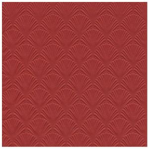32x Luxe 3-laags servetten met patroon donker rood 33 x 33 cm