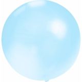 Set van 5x stuks groot formaat blauwe ballon met diameter 60 cm - Feestartikelen/versieringen
