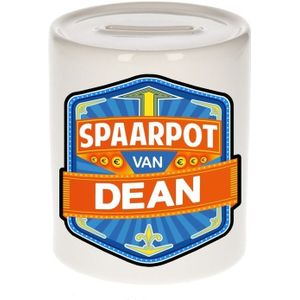 Kinder spaarpot voor Dean - keramiek - naam spaarpotten