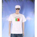 Wit t-shirt Portugal heren
