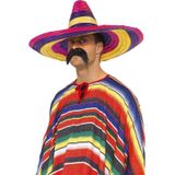 Grote gekleurde verkleed sombrero hoeden 50 cm - Mexicaanse verkleed accessoires