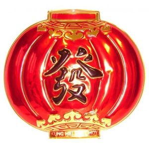 Chinese wanddecoratie schild 54 x 60 cm - Chinees feest thema versieringen