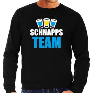 Apres ski trui Schnapps team zwart  heren - Wintersport sweater - Foute apres ski outfit/ kleding/ verkleedkleding