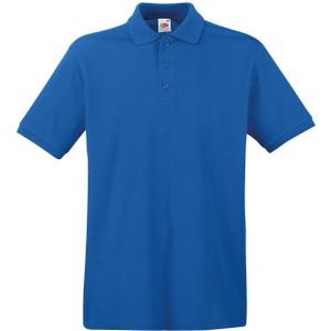 Grote maat blauw polo shirt premium van katoen voor heren 3XL - Polo t-shirts voor heren
